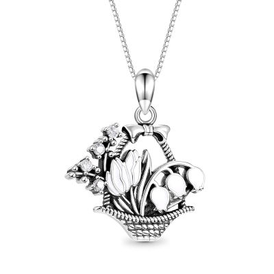 Flower Basket Necklace