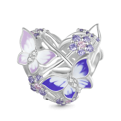 Butterfly Heart Charm