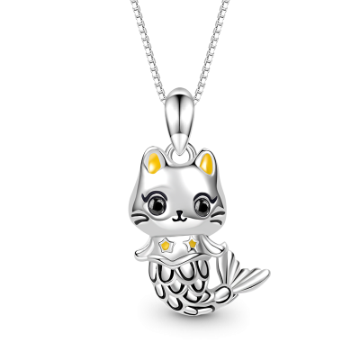 Cat Mermaid Necklace