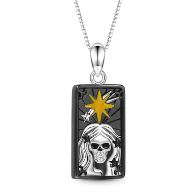 "the Star" Skully Tarot Necklace