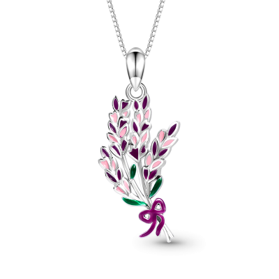 Lavender Flower Necklace