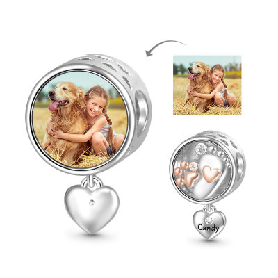 Footprint&Pet Paw Engravable Charm