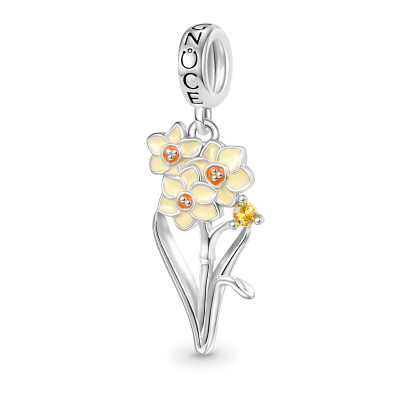 Dec.Birthday Flower Narcissus Pendant