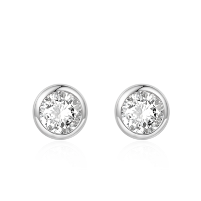 Birthstone Round Stud Earrings