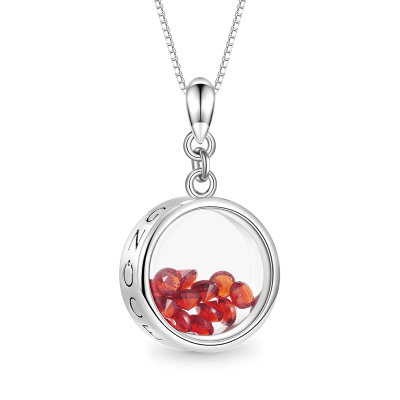 Round-shaped Birthstone Necklace