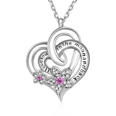 Flower Heart Necklace