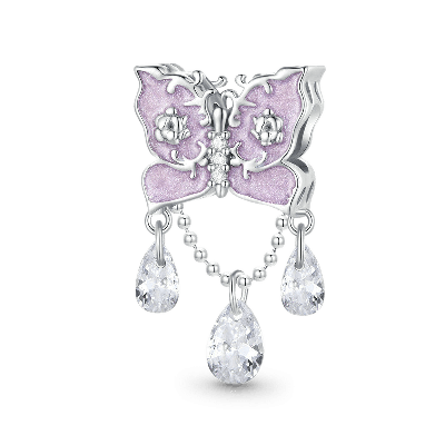 Purple Butterfly Charm