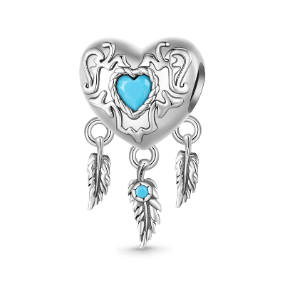 Dream Catcher Heart Charm