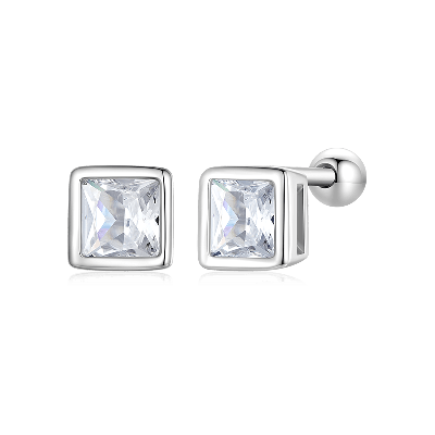 Mini Princess-cut Earrings
