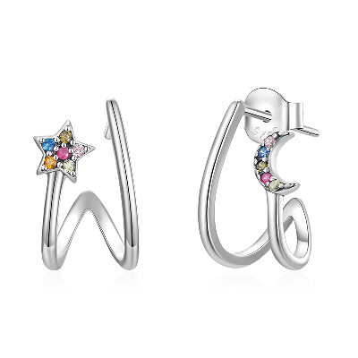 Star and Moon Earrings