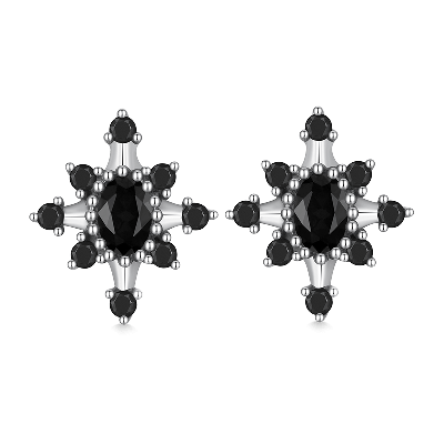 Black Star earrings
