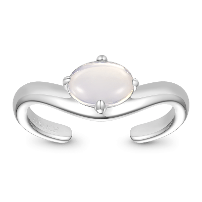 Oval-Shaped Moonstone Ring