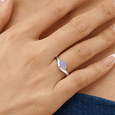 Oval-Shaped Moonstone Ring