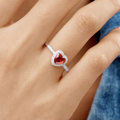 Heart Birthstone Ring