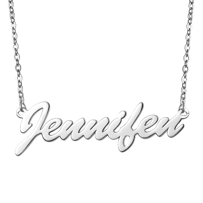Personalized Name Silver Necklace