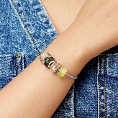 Wavy Fancy Red Glass Charm