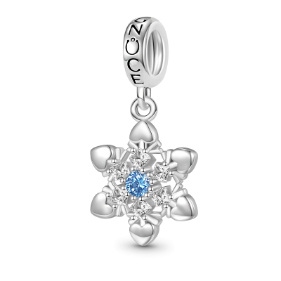 Icy Snowflake Drop Pendant