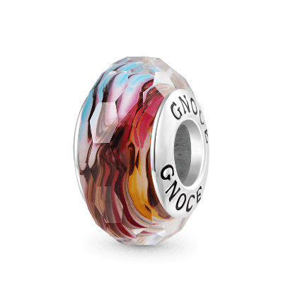 Wavy Fancy Red Glass Charm