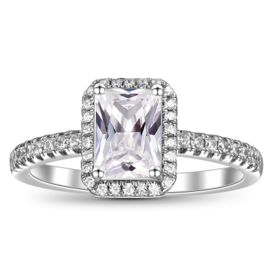 Rectangular-cut Promise Ring