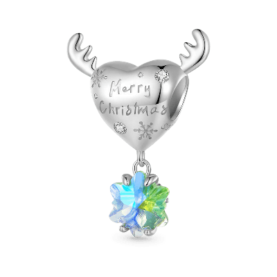 Heart-shaped Elk Antler Charm