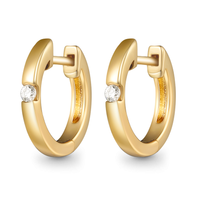 Round Diamond Stud Earrings