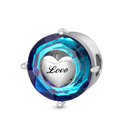 Crystal Round Love Charm