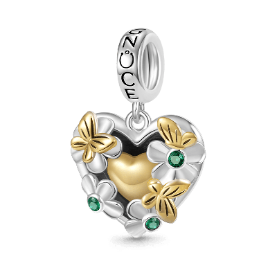 Butterfly Love Flower Pendant