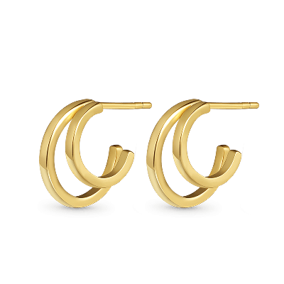 Mini Two Row Hoop Earrings