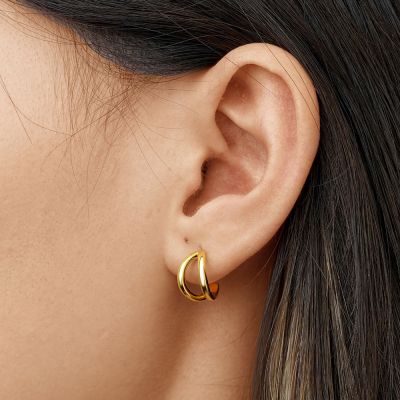 Mini Two Row Hoop Earrings