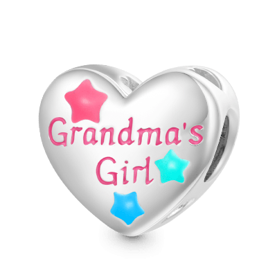 Grandma's Girl Heart Charm