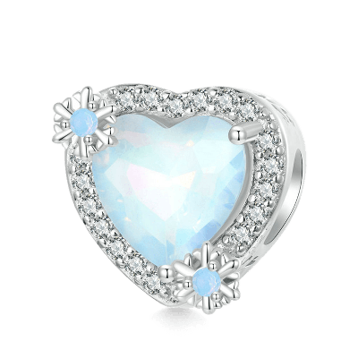 Love Heart Snowflake Charm