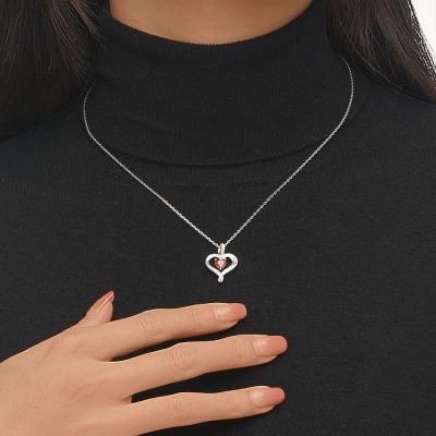 Birthstone Heart Necklace