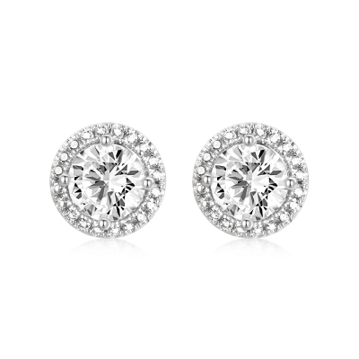 Large Halo Stud Earrings