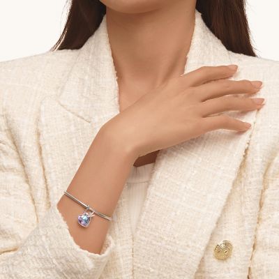 Dragonfly Purple Heart Charm