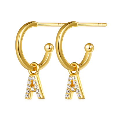 Letter Drop Earrings