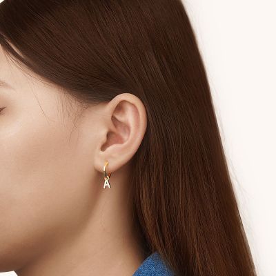 Letter Drop Earrings