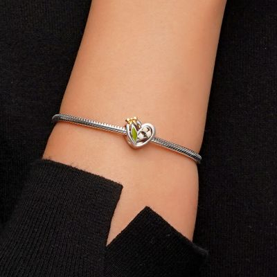 Lily of the Valley Heart Charm