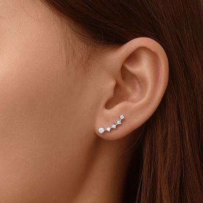 Cubic Zirconia Ear Crawlers Earrings