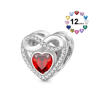 Infinite Love Birthstone Charm