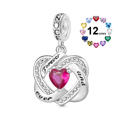 Love Heart Birthstone Pendant