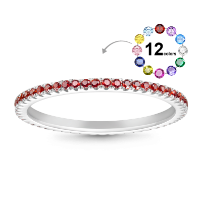 Simple Birthstone Ring