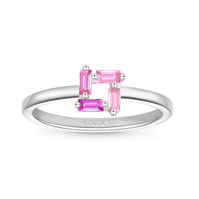 Rectangular Pink Ring