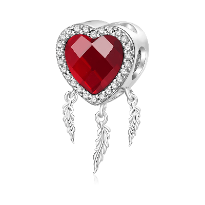 Dream Catcher Heart Charm