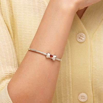 Dog Bone Birthstone Charm