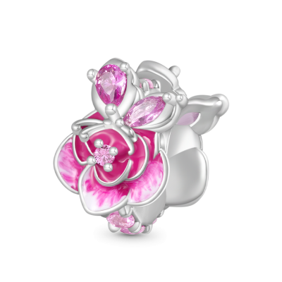 Pink Roses Charm
