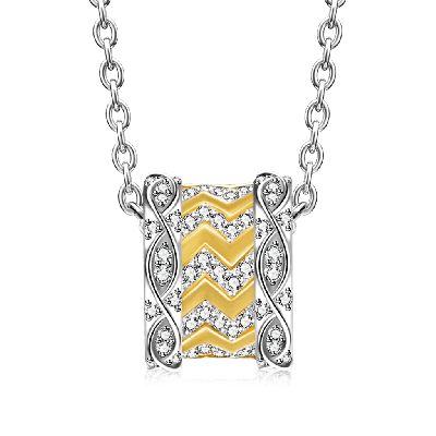 Infinity Wave Pendant Necklace