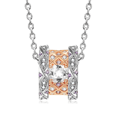White Gem Pendant Necklace