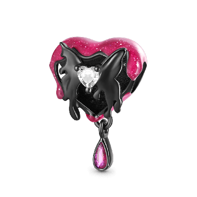 "Soulmate" Butterfly Heart Charm