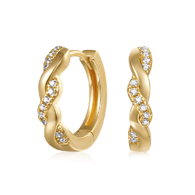 Twisted Interwoven Hoop Earrings