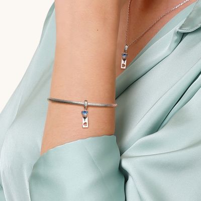 Tag Heart Birthstone Pendant